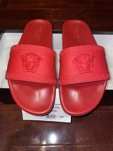 versace slides red replica|versace couture slides.